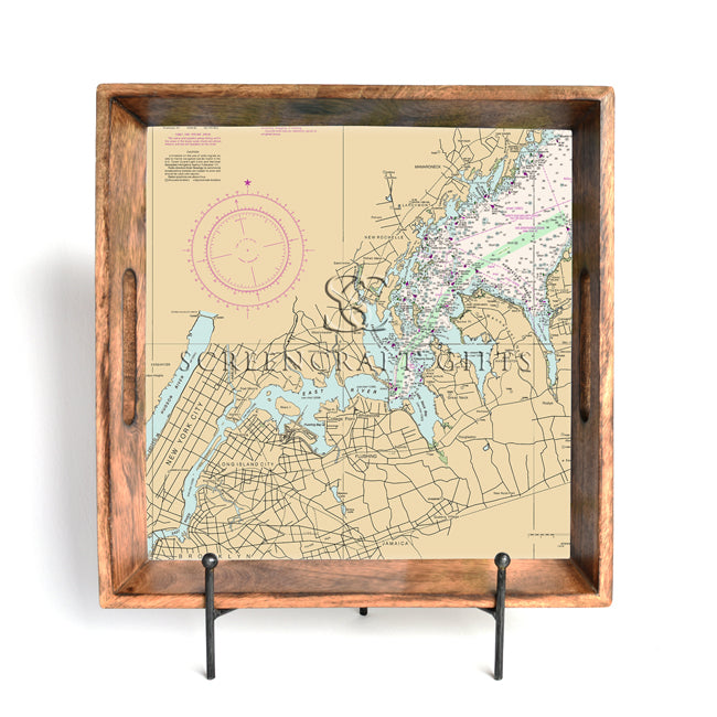 North West Long Island, NY  - Wood Serving Tray