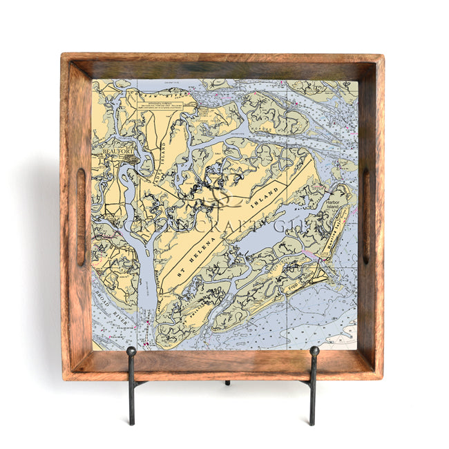 St. Helena, SC - Wood Serving Tray
