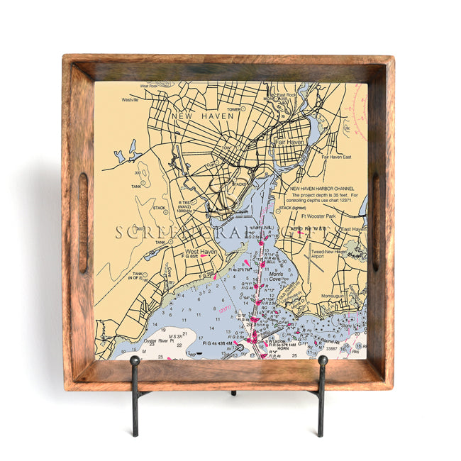 New Haven, CT - Wood Serving Tray