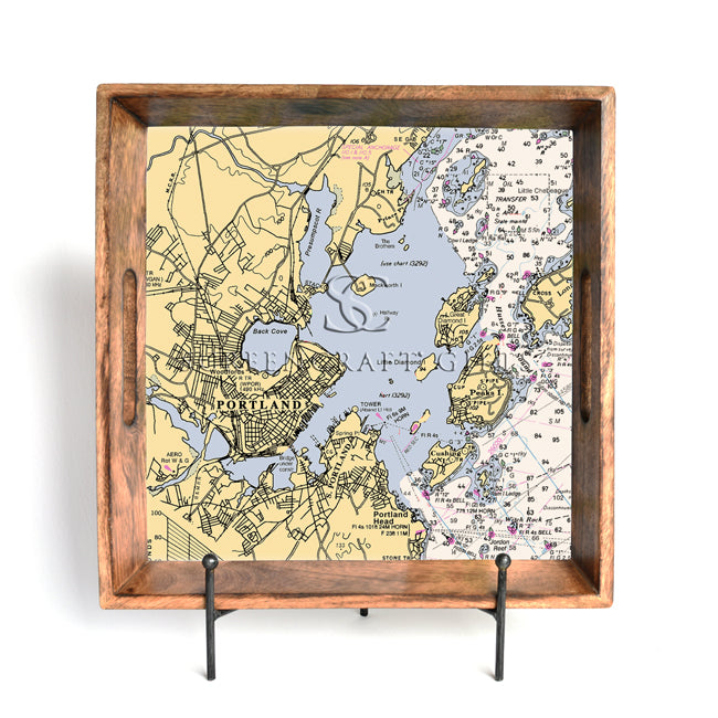 Portland, ME - Wood Serving Tray