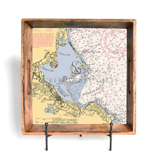 Plymouth, MA- Wood Serving Tray