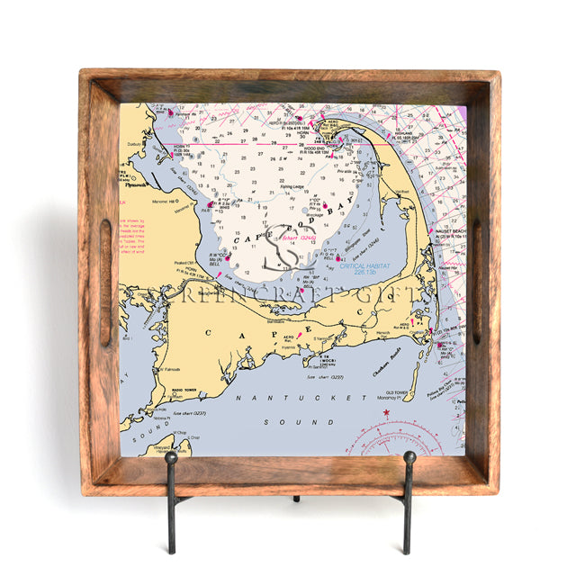 Cape Cod, MA - Wood Serving Tray