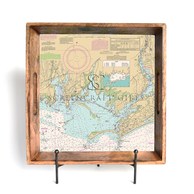Stonington, CT - Wood Serving Tray