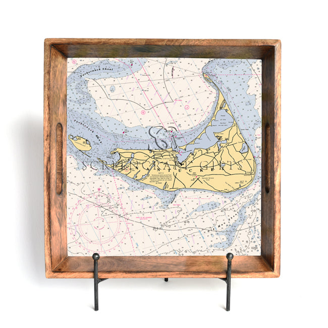 Nantucket, MA  - Wood Serving Tray