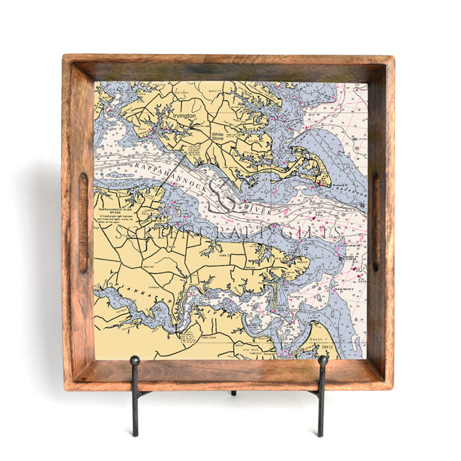 Irvington, VA- Wood Serving Tray