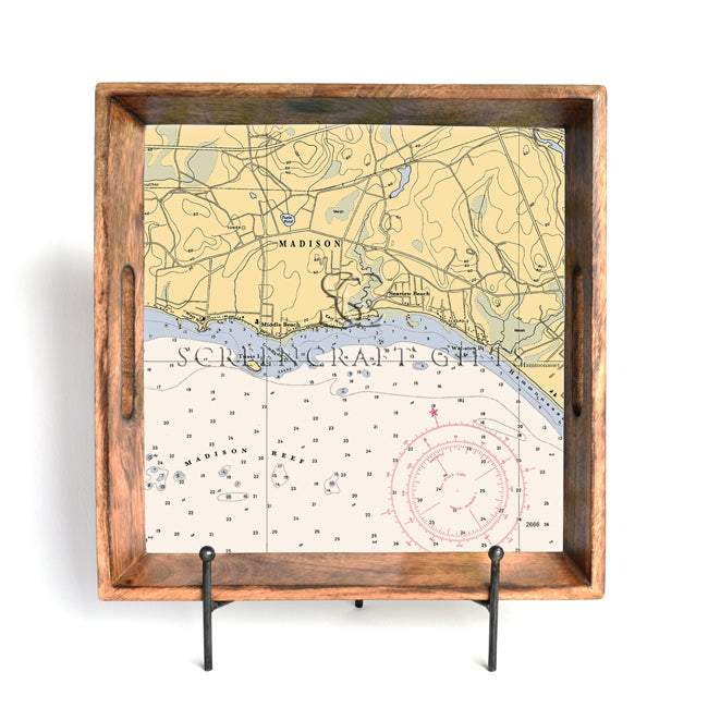 Madison, CT  - Wood Serving Tray