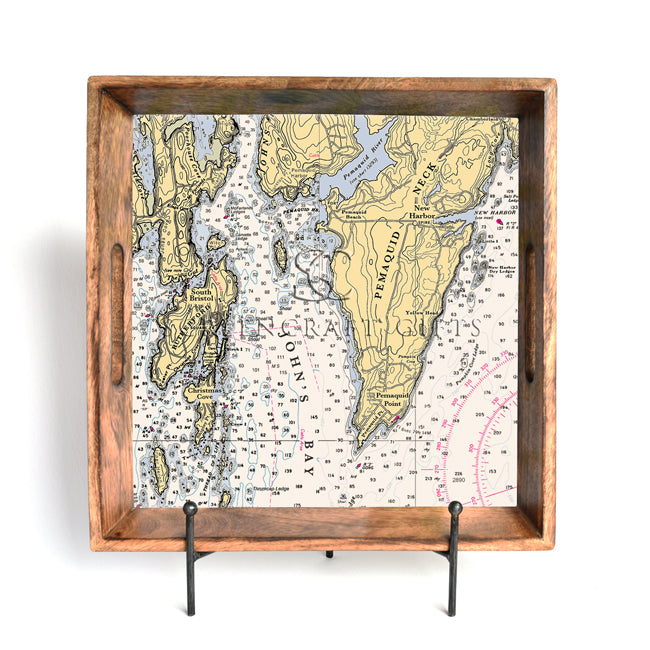 Pemaquid Neck, ME - Wood Serving Tray
