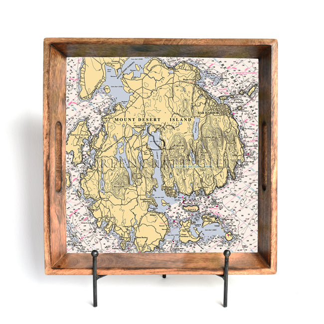 Mount Desert Island, ME - Wood Serving Tray