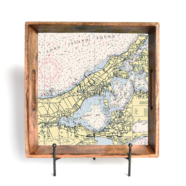 Peconic Bay, NY - Wood Serving Tray