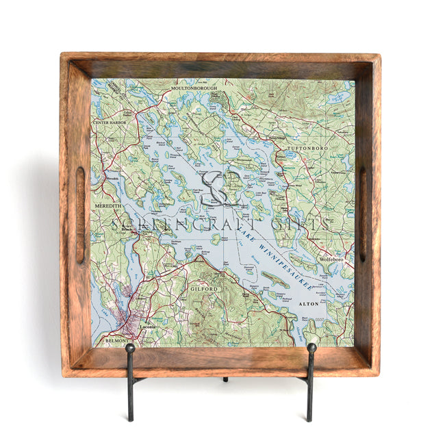 Lake Winnipesaukee, NH -  Wood Serving Tray