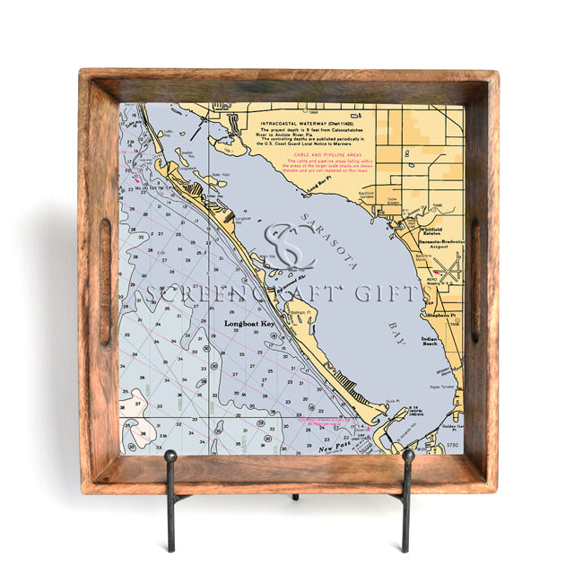 Longboat Key, FL - Wood Serving Tray