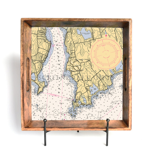 Little Compton, RI - Wood Serving Tray