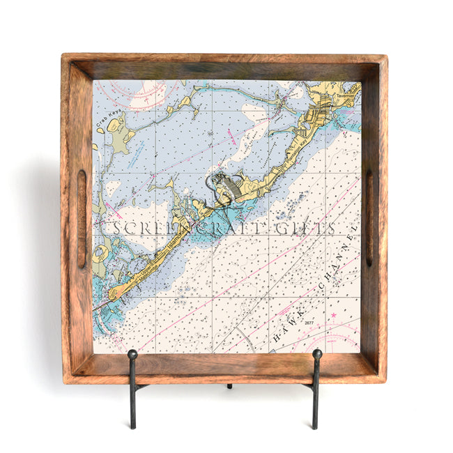 Islamorada, FL- Wood Serving Tray