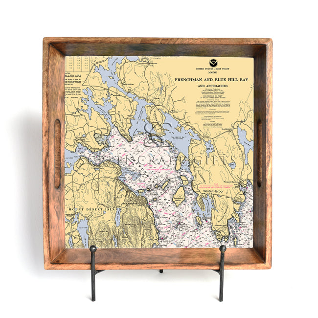 Frenchman Bay, ME- Wood Serving Tray