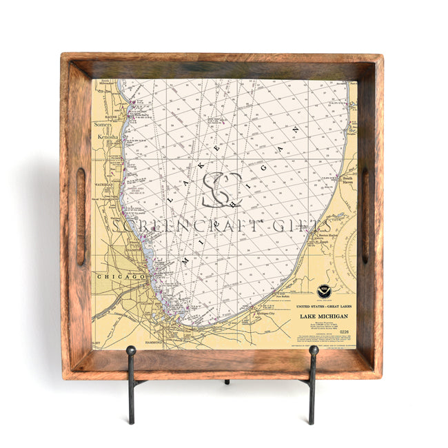 Lake Michigan -  Wood Serving Tray