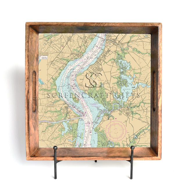 Pennsville, NJ- Wood Serving Tray