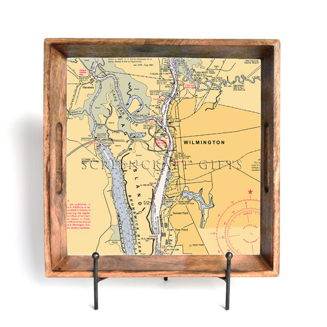 Eagle Island, NC - Wood Serving Tray