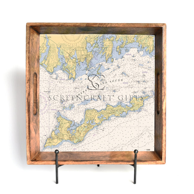 Fishers Island, NY - Wood Serving Tray