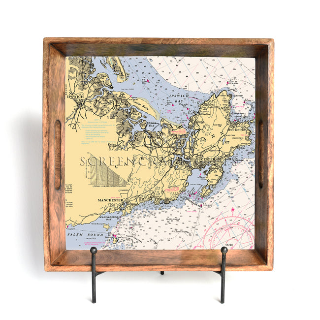 Cape Ann, MA - Wood Serving Tray