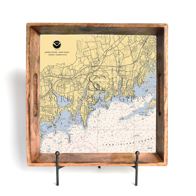 Darien, CT  - Wood Serving Tray