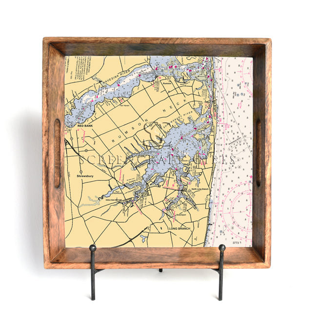 Rumson, NJ-  Wood Serving Tray