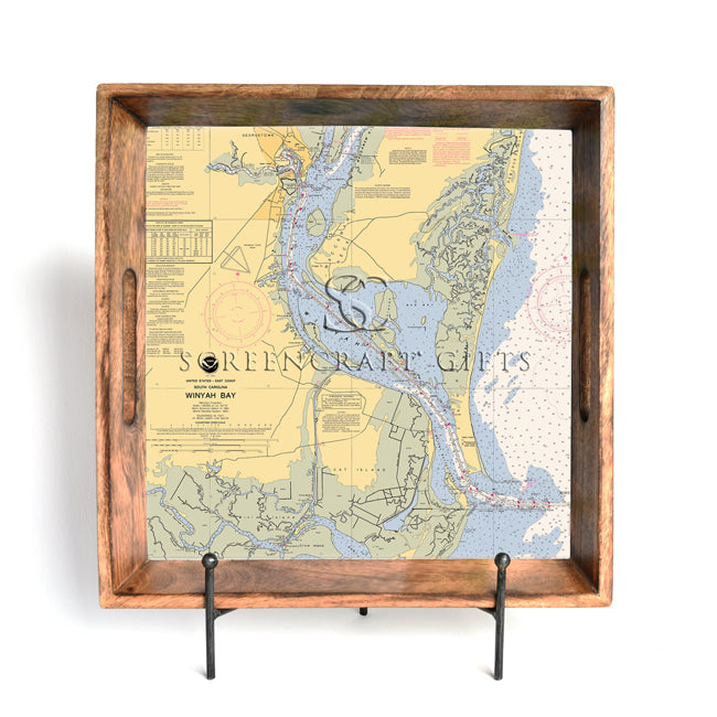 Winyah Bay, SC - Wood Serving Tray