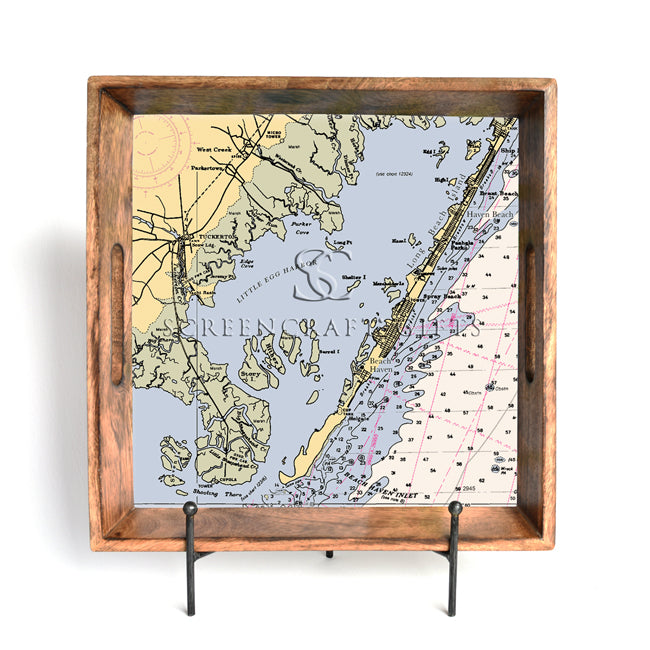 Beach Haven, NJ- Wood Serving Tray