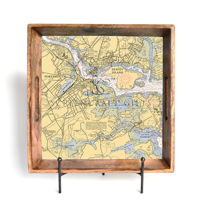 Portsmouth, NH - Wood Serving Tray