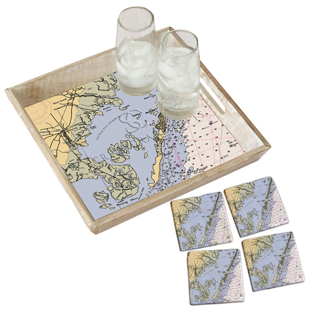 Beach Haven, NJ- Wood Serving Tray