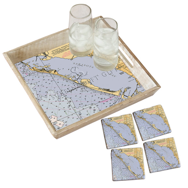 Longboat Key, FL - Wood Serving Tray
