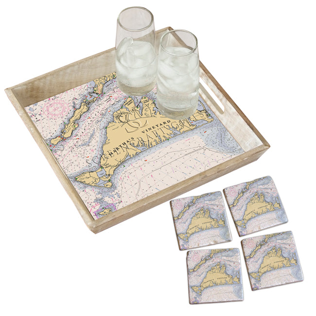 Martha's Vineyard, MA - Wood Serving Tray