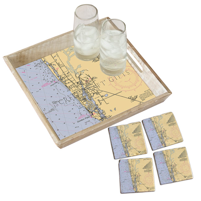Naples, FL- Wood Serving Tray