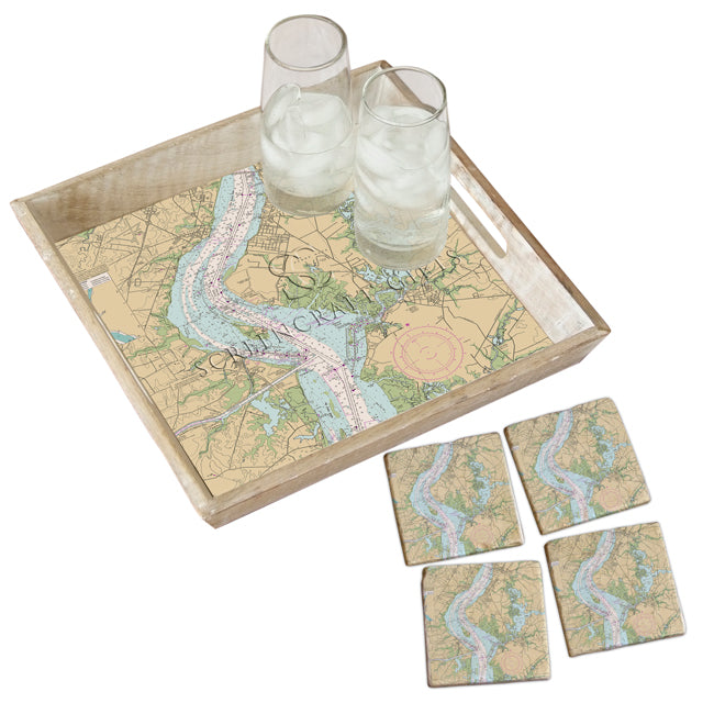 Pennsville, NJ- Wood Serving Tray