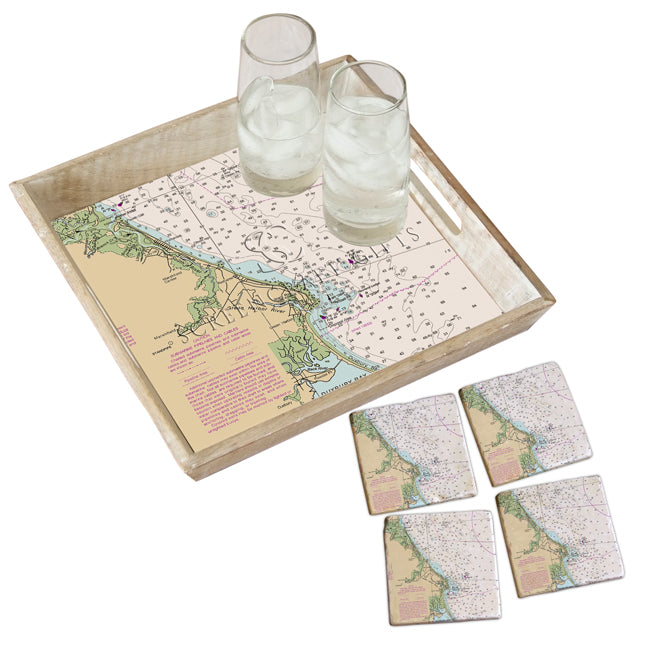 Marshfield, MA - Wood Serving Tray