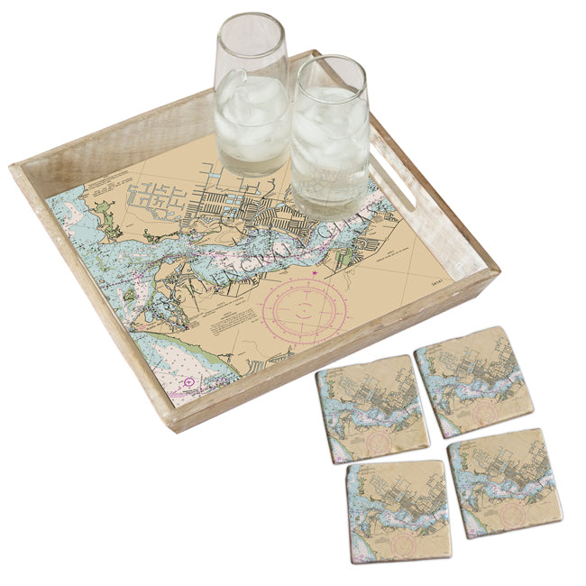 Cape Coral, FL - Wood Serving Tray
