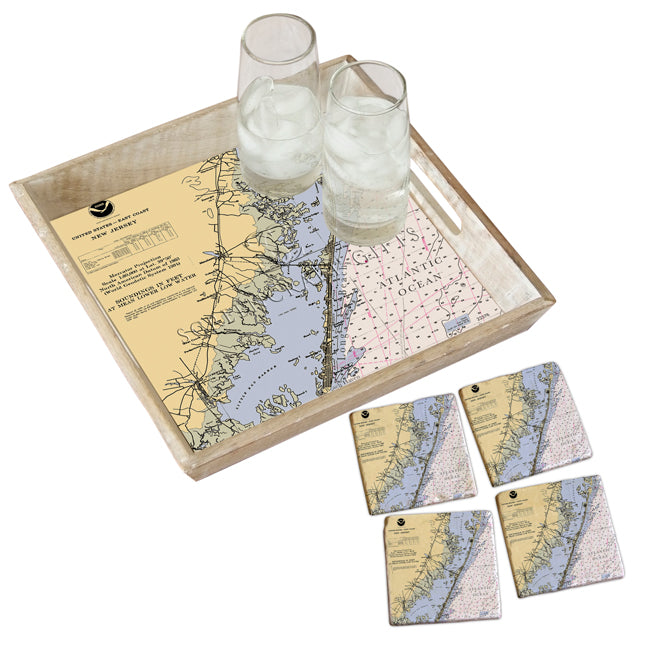 Long Beach Island, NJ- Wood Serving Tray