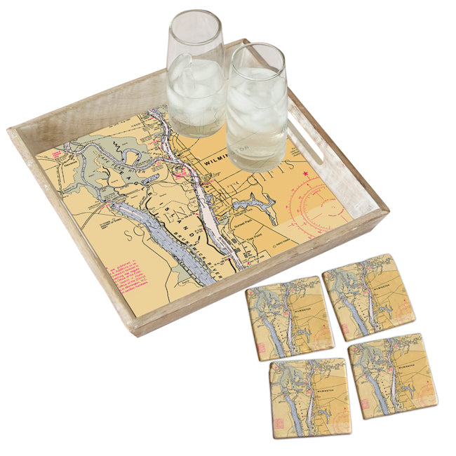 Eagle Island, NC - Wood Serving Tray