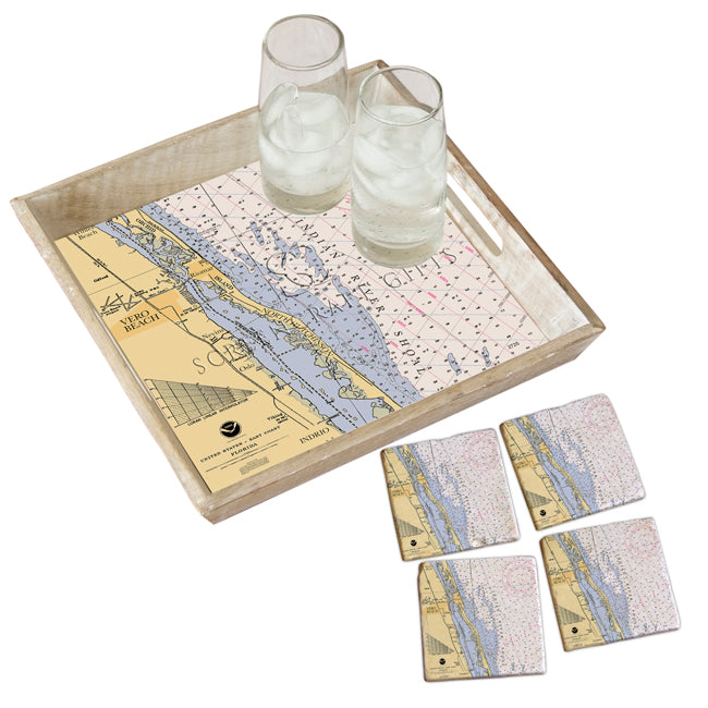 Vero Beach, FL - Wood Serving Tray