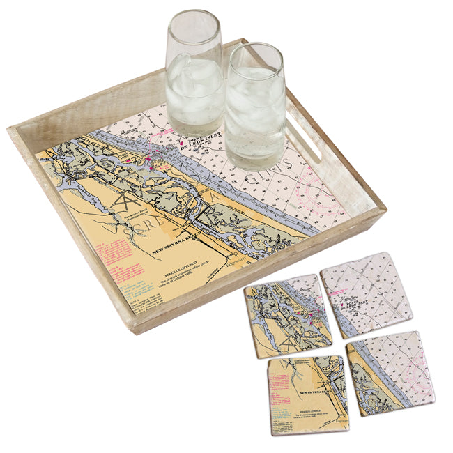 New Smyrna Beach, FL- Wood Serving Tray