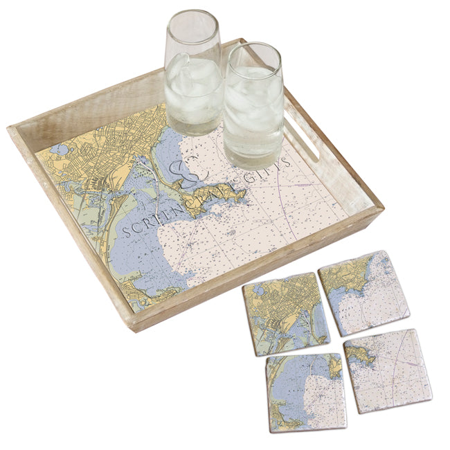 Nahant, MA- Wood Serving Tray