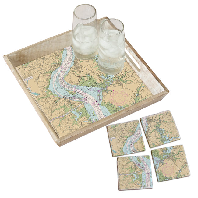 Pennsville, NJ- Wood Serving Tray