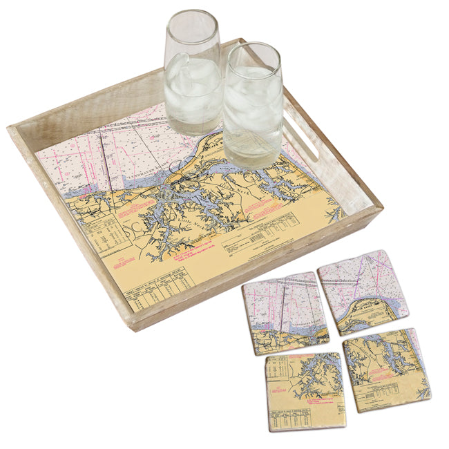 Cape Henry, VA  - Wood Serving Tray