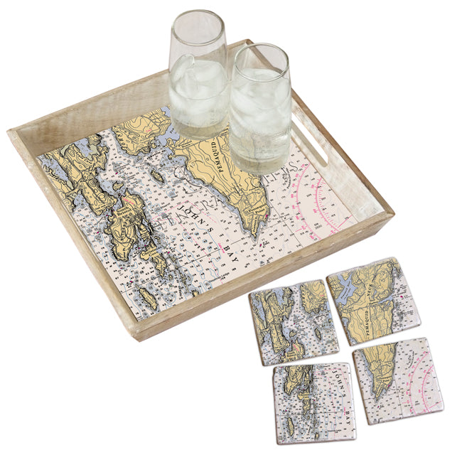 Pemaquid Neck, ME - Wood Serving Tray