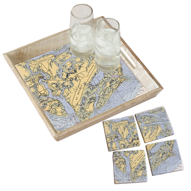 St. Helena, SC - Wood Serving Tray