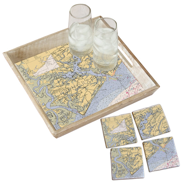 Edisto Island, SC - Wood Serving Tray