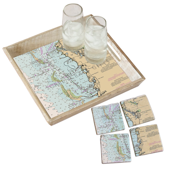 Tarpon Springs, FL- Wood Serving Tray