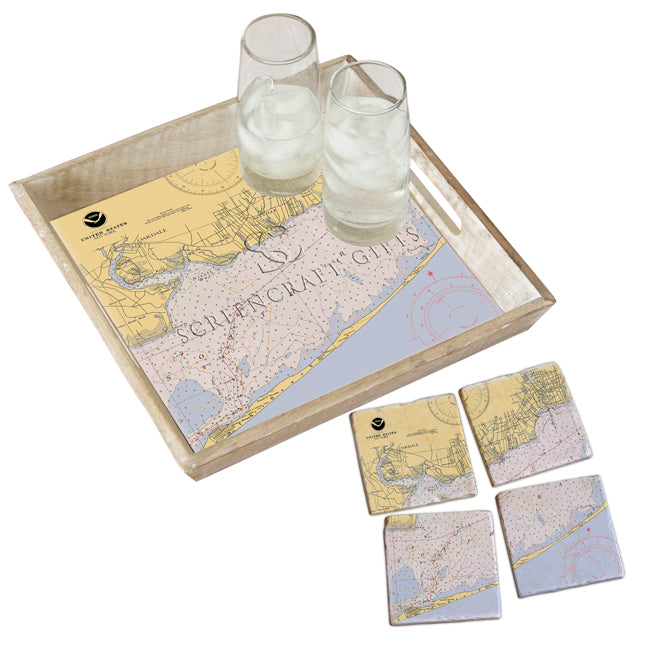Sayville, NY-  Wood Serving Tray