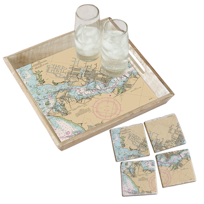 Cape Coral, FL - Wood Serving Tray