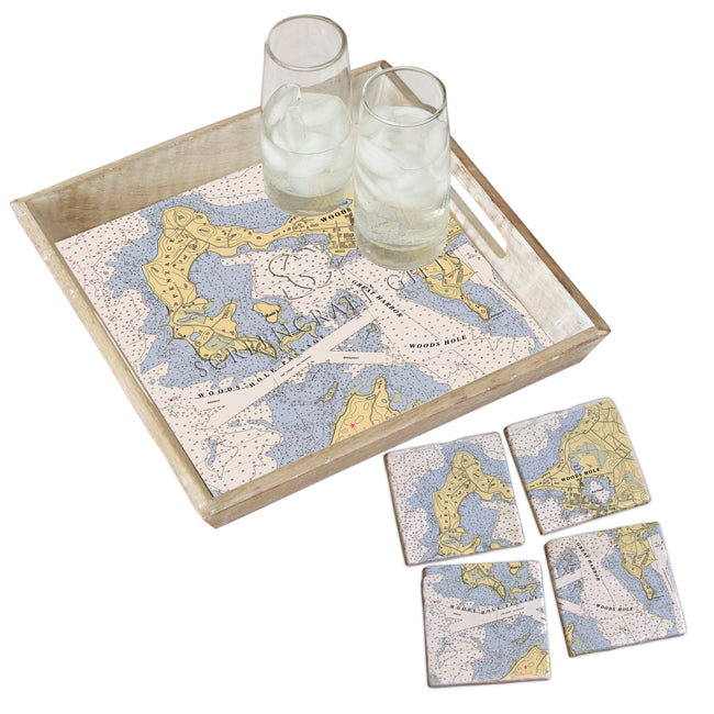 Woods Hole, MA- Wood Serving Tray