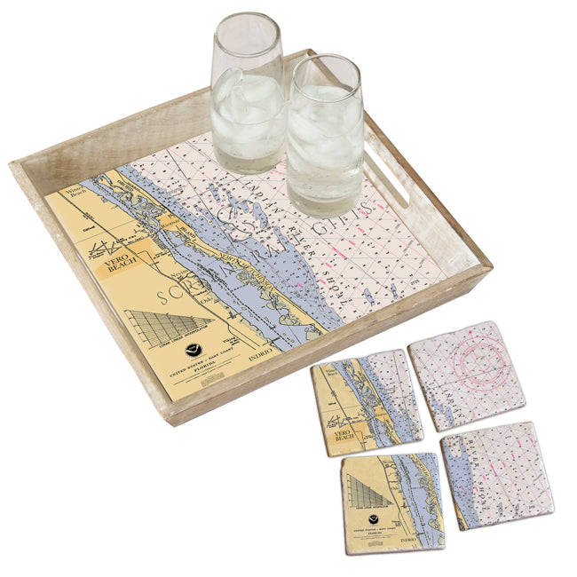 Vero Beach, FL - Wood Serving Tray